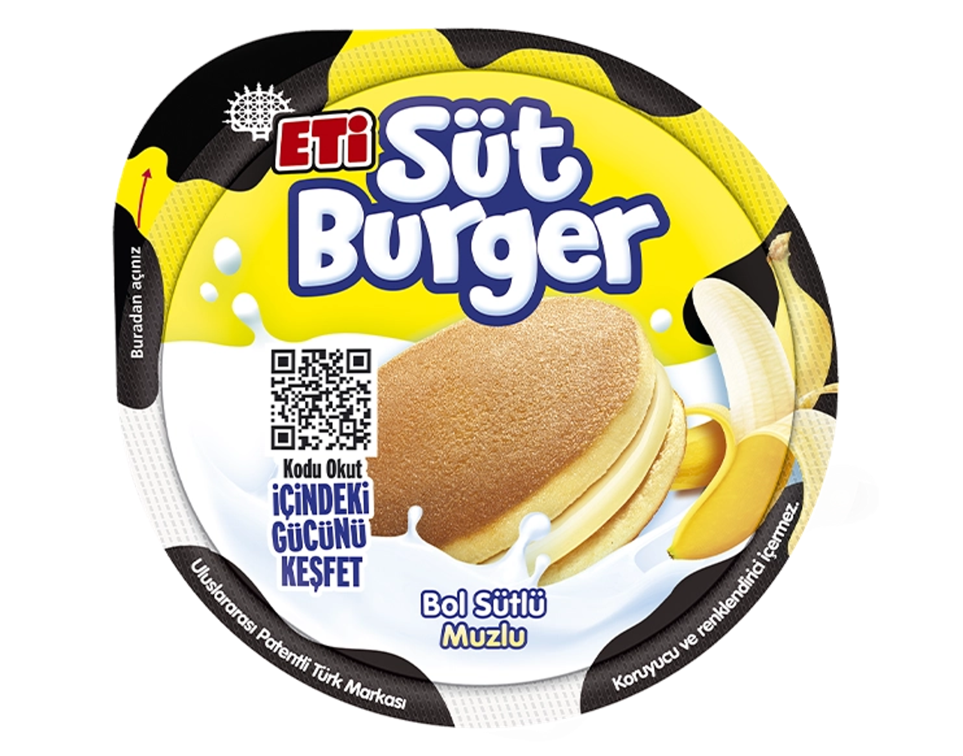 Süt Burger Sütlü Muzlu Krema Dolgulu