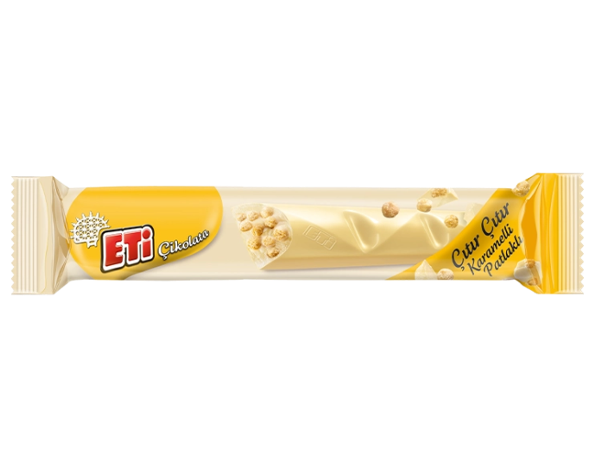 ETi Çikolata Karamel Patlaklı Beyaz Çikolata