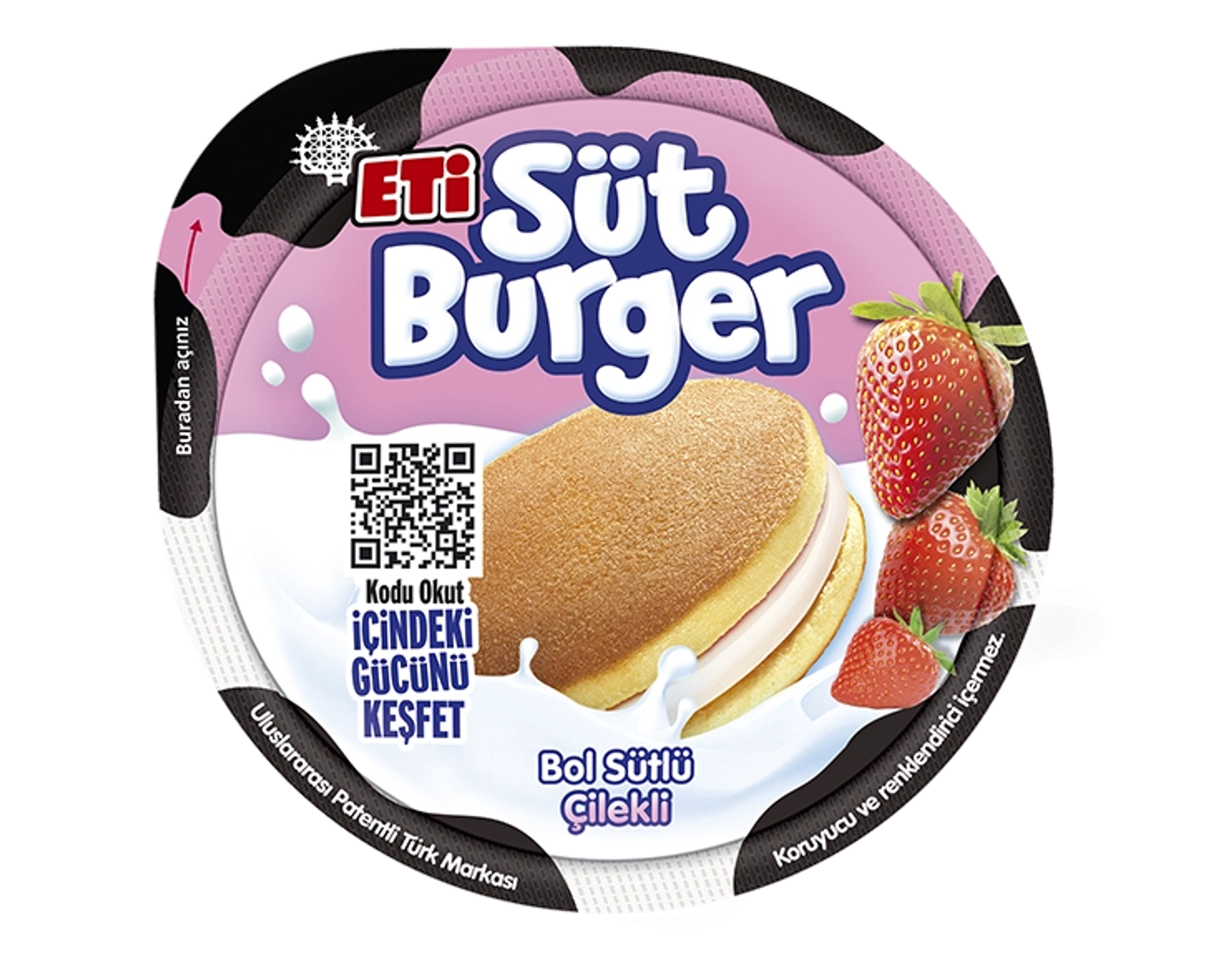 Süt Burger Sütlü ve Çilekli
