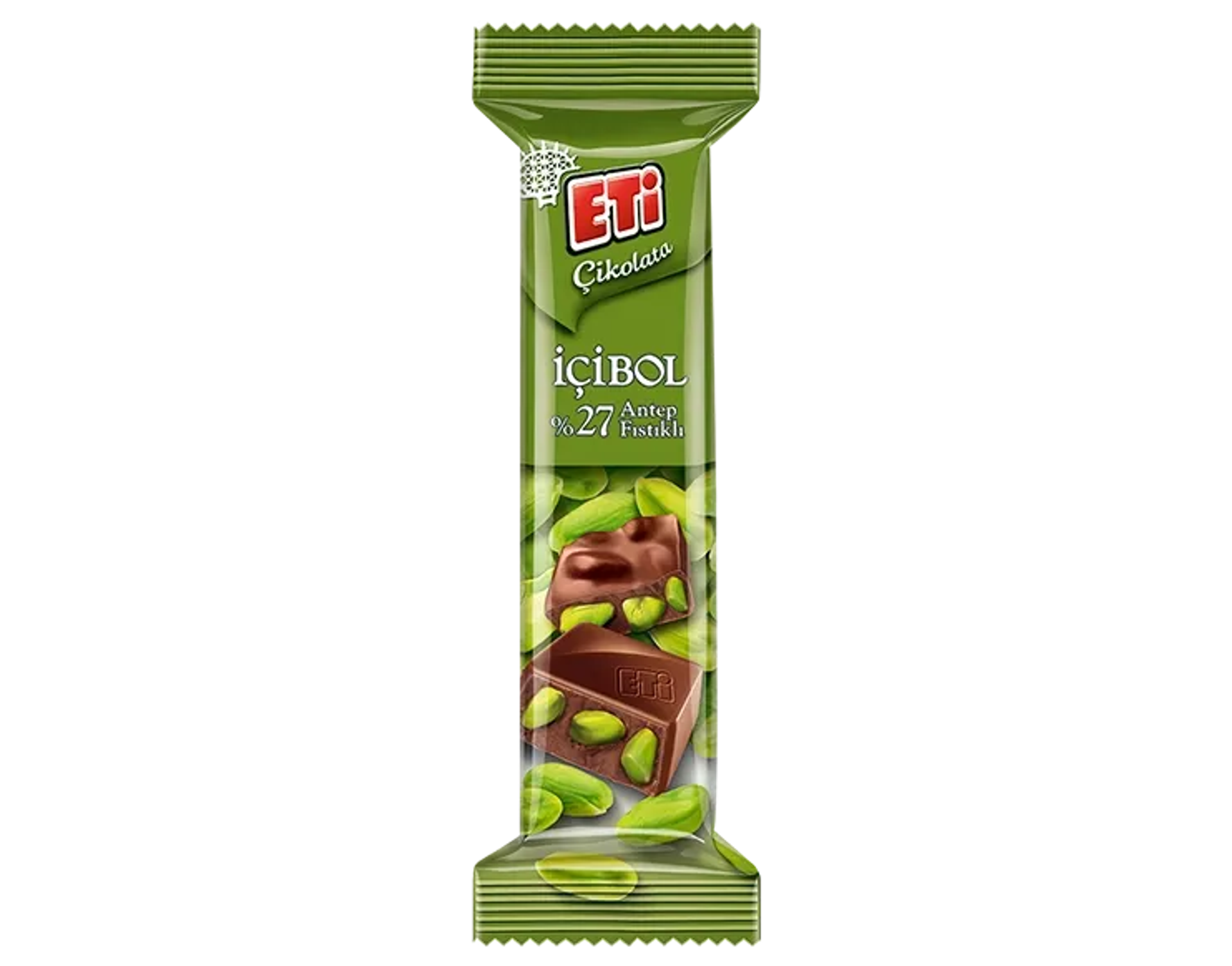 ETi Çikolata İçibol %27 Antep Fıstıklı Sütlü Çikolata