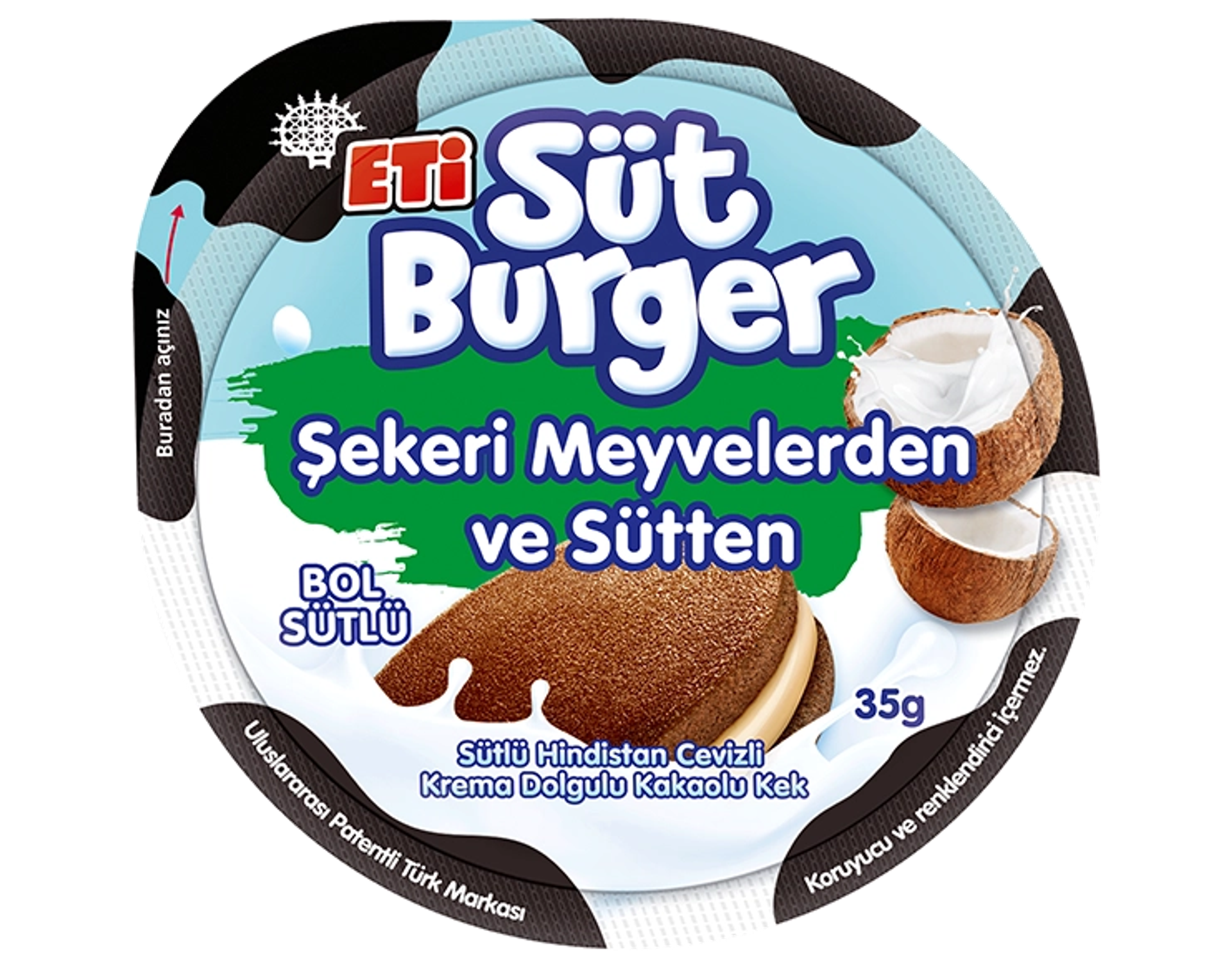 Süt Burger Şekeri Meyvelerden ve Sütten