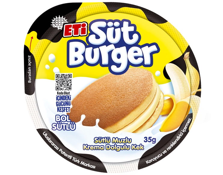 Süt Burger Sütlü Muzlu Krema Dolgulu