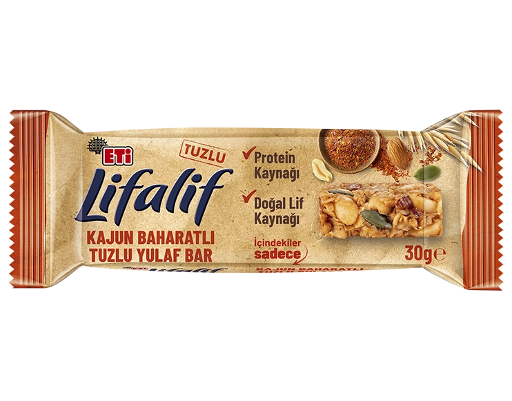 Kajun Baharatlı Tuzlu Yulaflı Bar