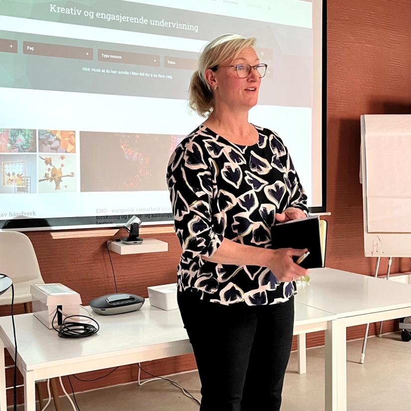 Ann Karin Orset presenterer nettsiden