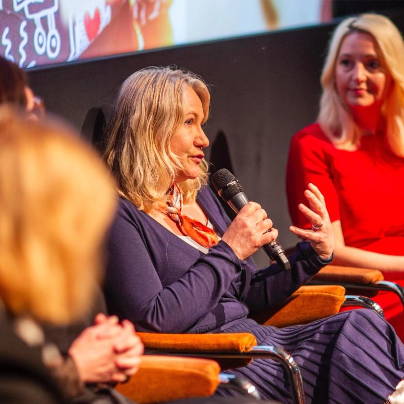 Kristin Holm-Jensen under panelsamtalen
