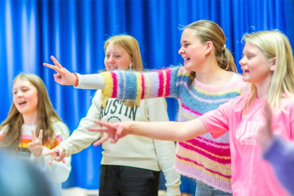 Elever i en musikktime