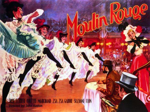 Plakat av can can-dans på Moulin Rouge