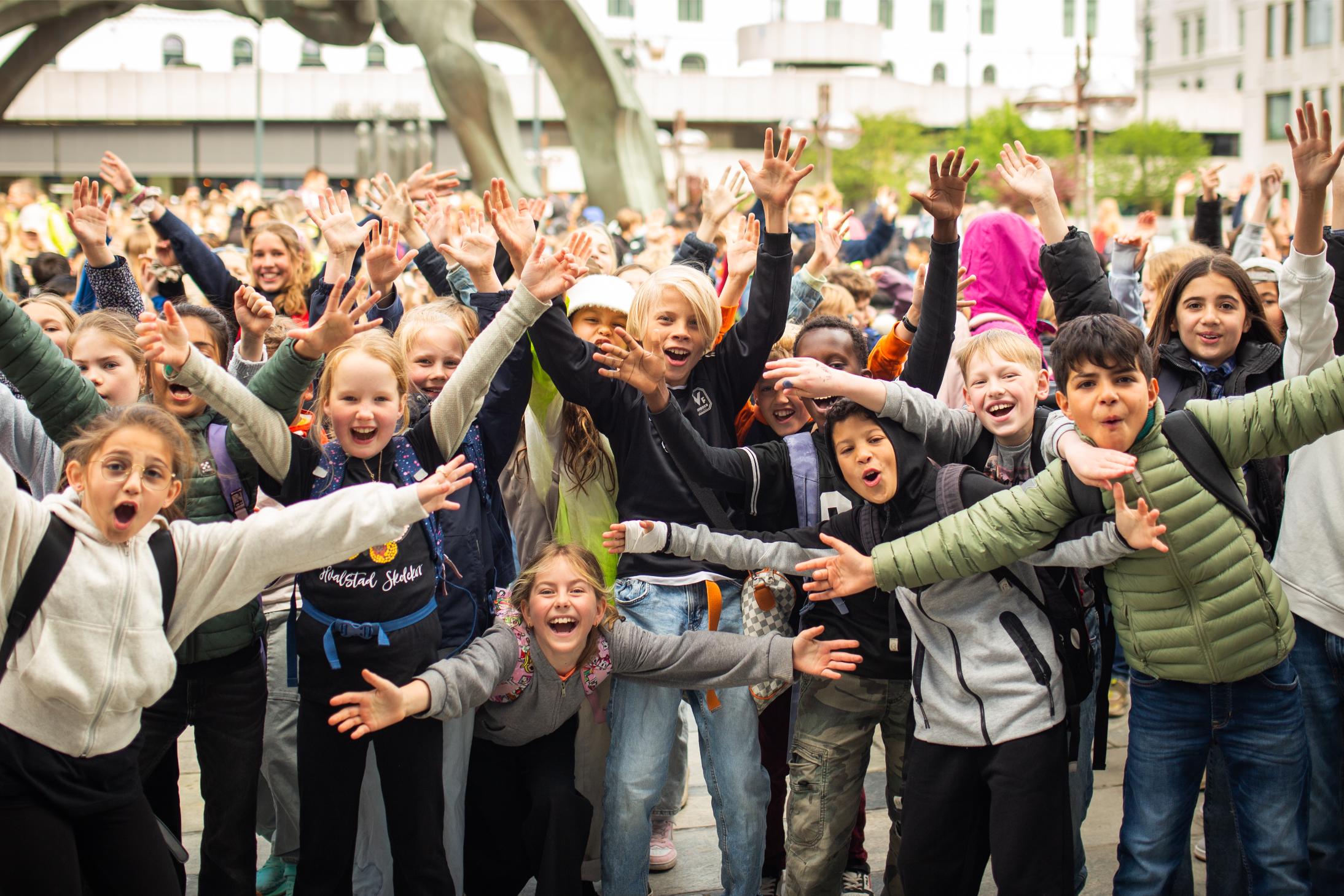 Mange barn klare for Skolenes sangdag!