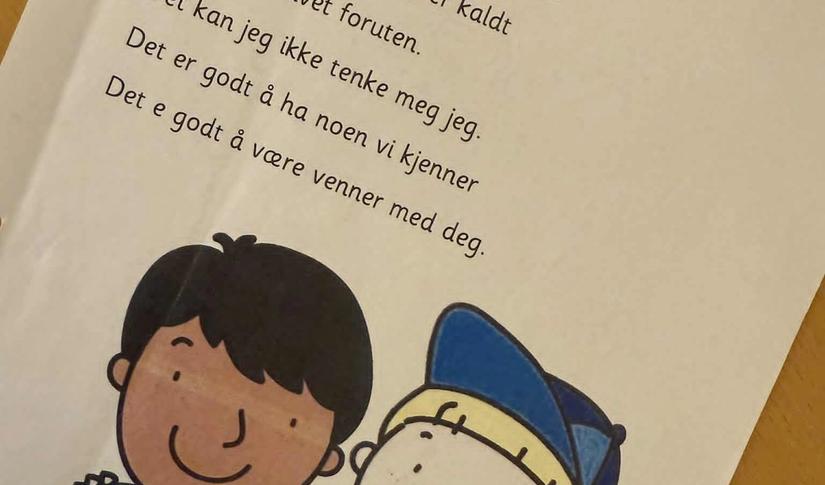Sangtekst med illustrasjon