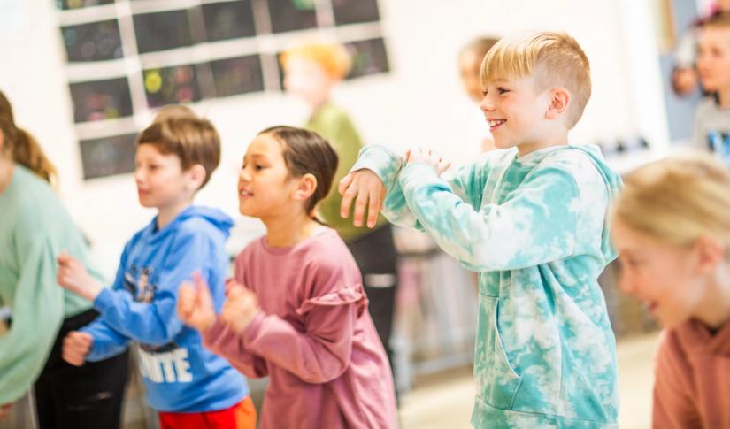 Elever på Hunn skole.