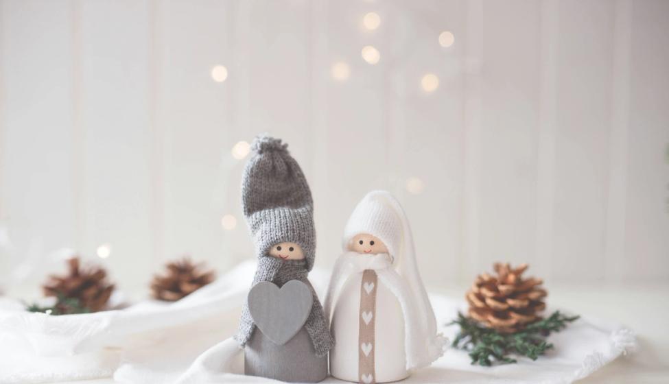 Nisse og engel juledekorasjon