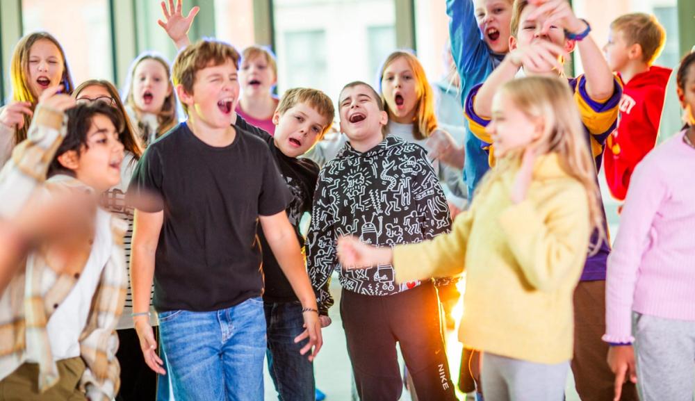 Elever i 5. - 7. trinn fra Ruseløkka skole.