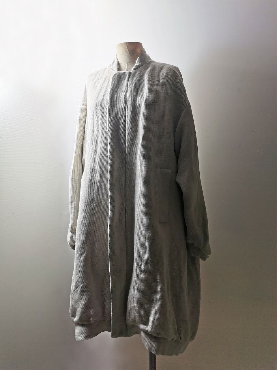 GEOFFREY B.SMALL／Organic Linen Long Coat Geoffrey B Small Handmade Lightweight Linen Long Jacket in
