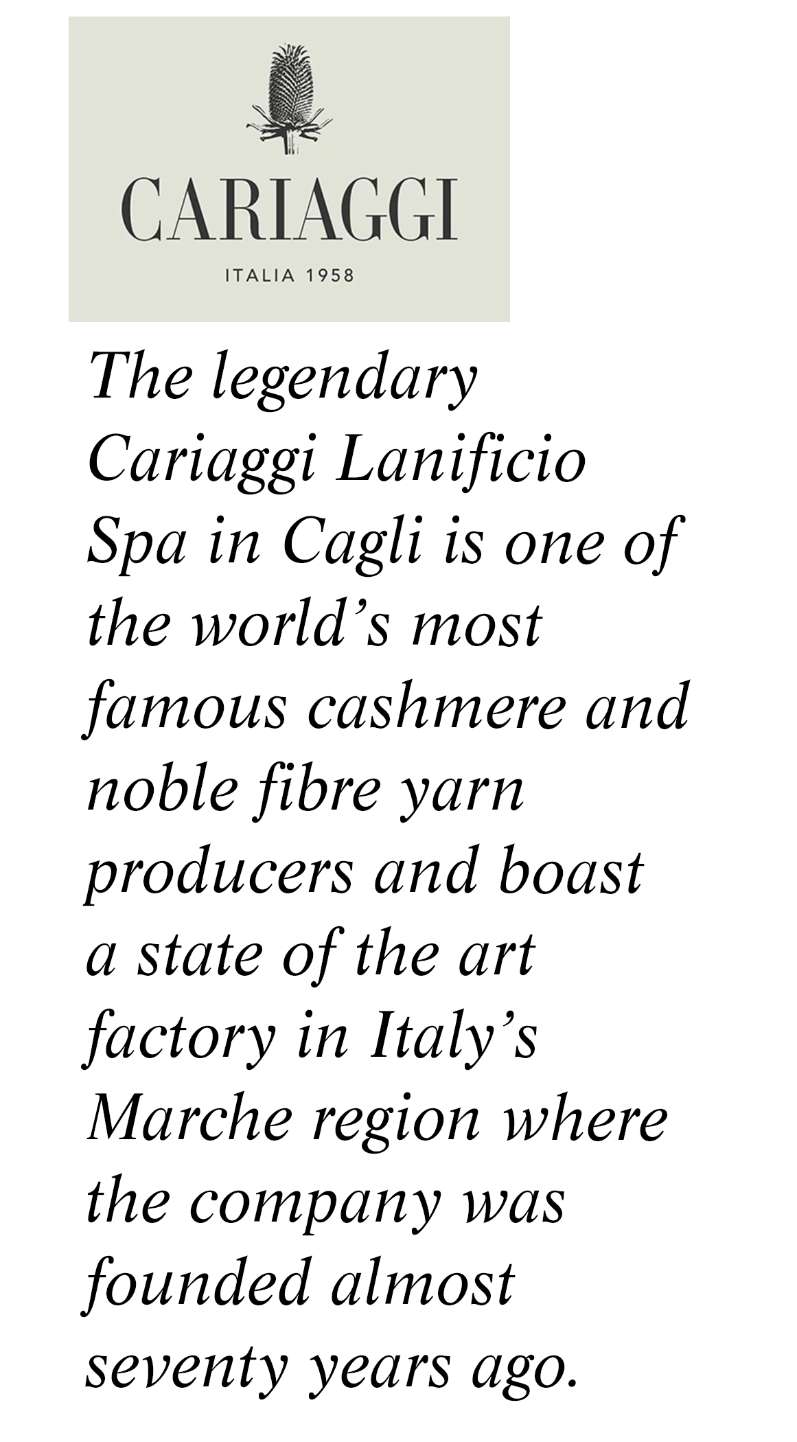 Special Pure Mongolian Cashmere Yarns by Cariaggi… 