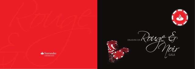 Santander Rouge & Noir Gala Einladung