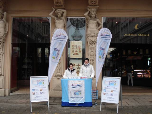Actimel Straßenpromotion Julius Meinl