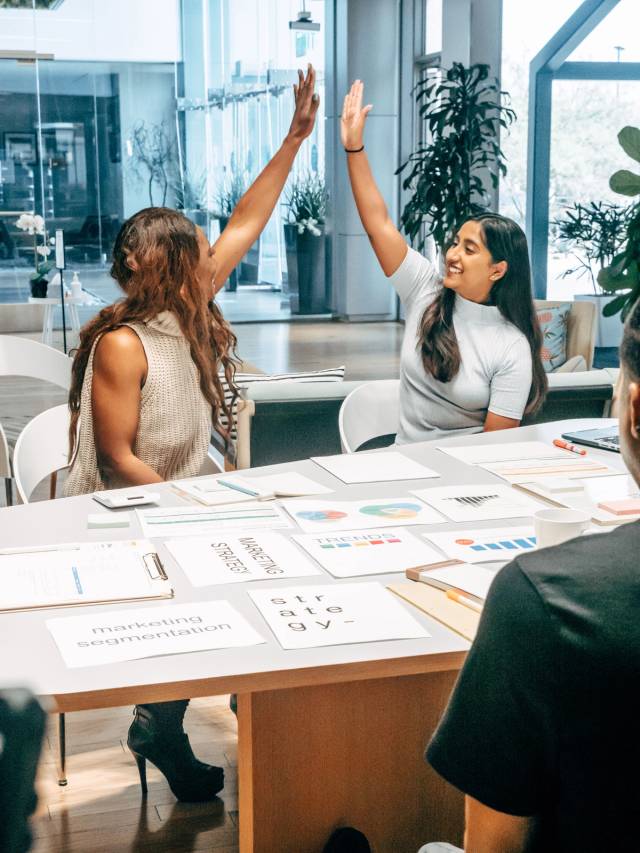 Team Celebrating Strategy Session