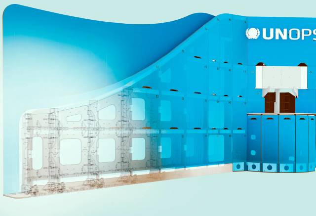 UNOPS Messestand 3D-Visualisierung