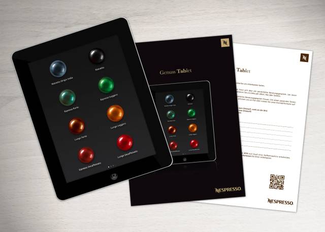Nespresso Genuss Tablet iPad App Mailing