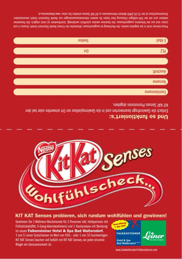 KitKat Senses Wohlfühlcheck Plakat
