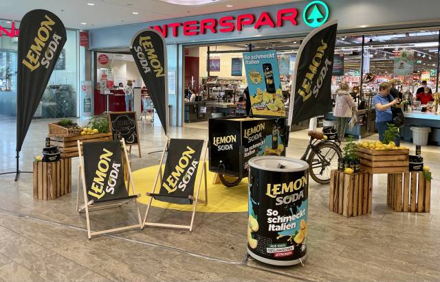 Lemon Soda Aktivierungsstand bei Interspar
