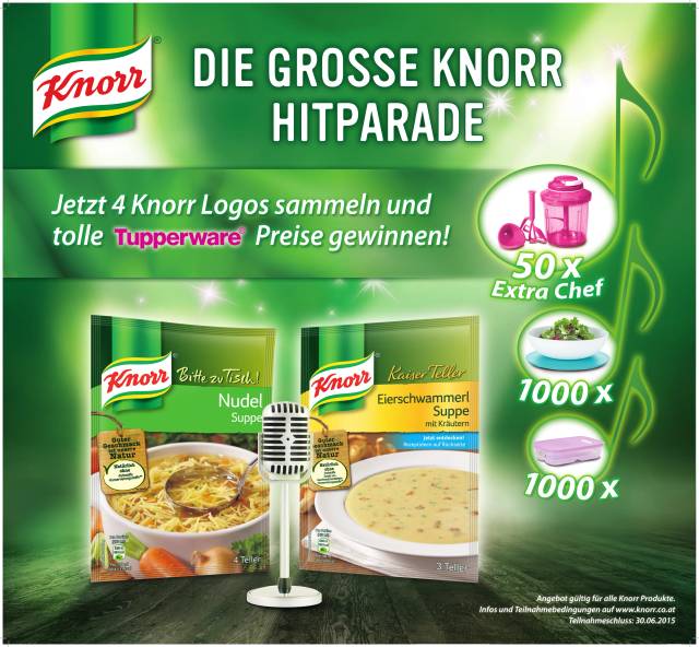 Knorr Suppen Hitparade Gewinnplakat