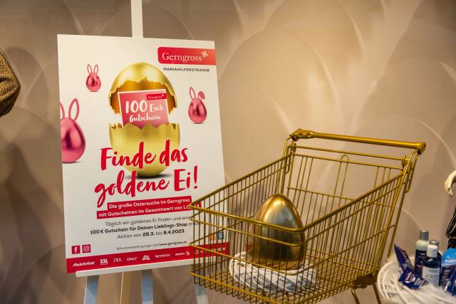Gerngross Finde das goldene Ei Aktionsplakat