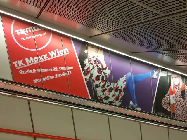 TK Maxx U-Bahn Werbung Mode Eröffnung