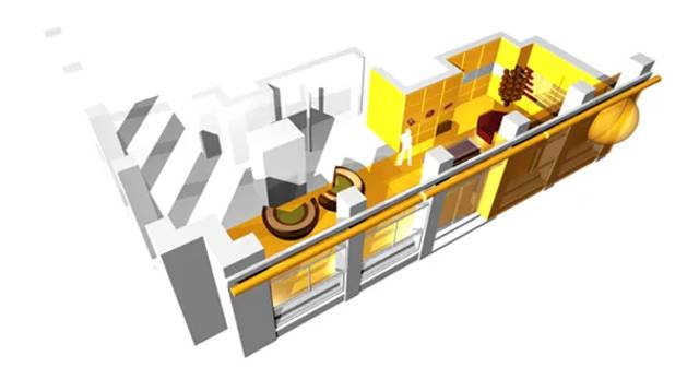 Shop-Grundriss Visualisierung isometrisch