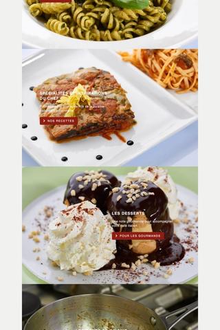 Homepage of the Restaurant Cinecittà website