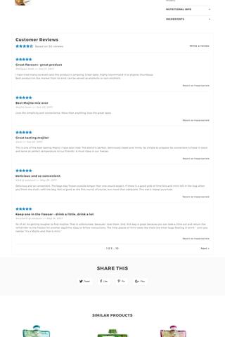 Example product page on the Blue Flamingo website