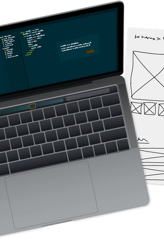 Web design and development vextor illustration by Xavier Wendling