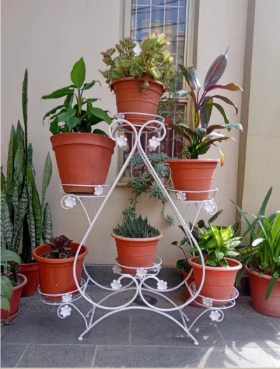 Spade Design 6 pot holder white