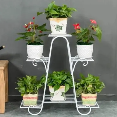 Gamala Stand 6 pot holder white