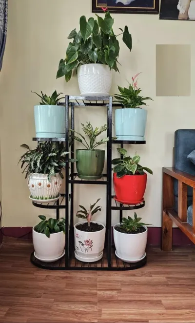 9 pot holder heavy black