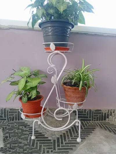 New S Design 3 pot holder white