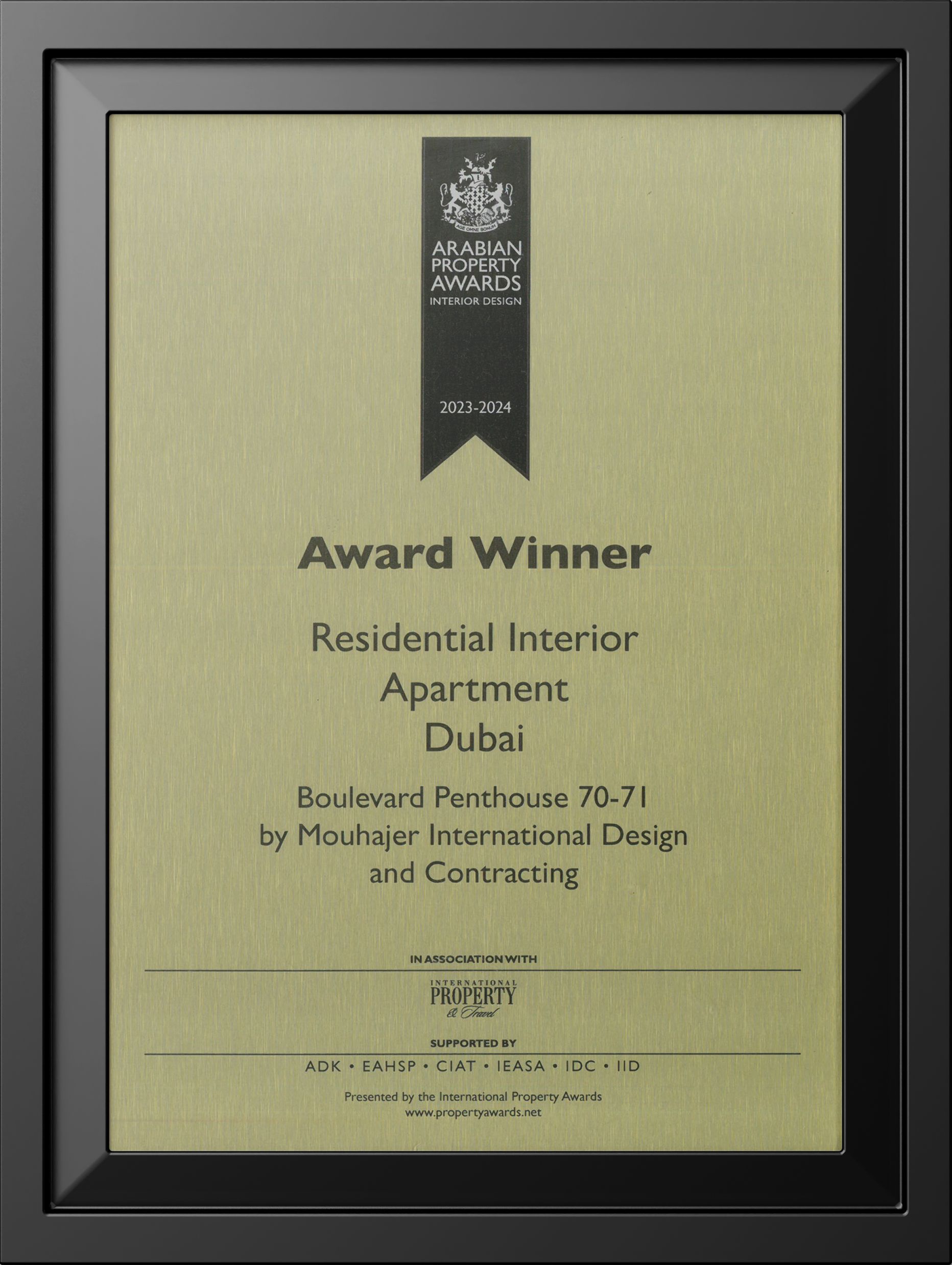 Award Winner for Residential Interior Apartment Dubai