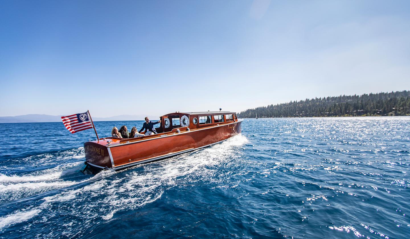 Boat ride through Lake Tahoe