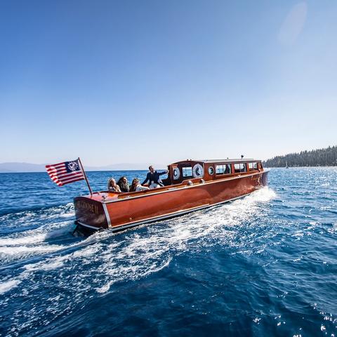 Boat ride through Lake Tahoe