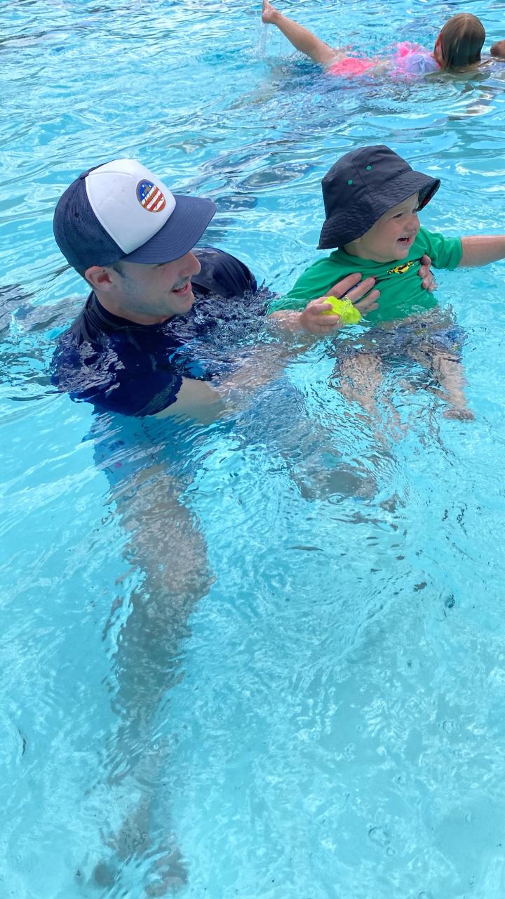 Family swimming at Idlewild Pool in Reno