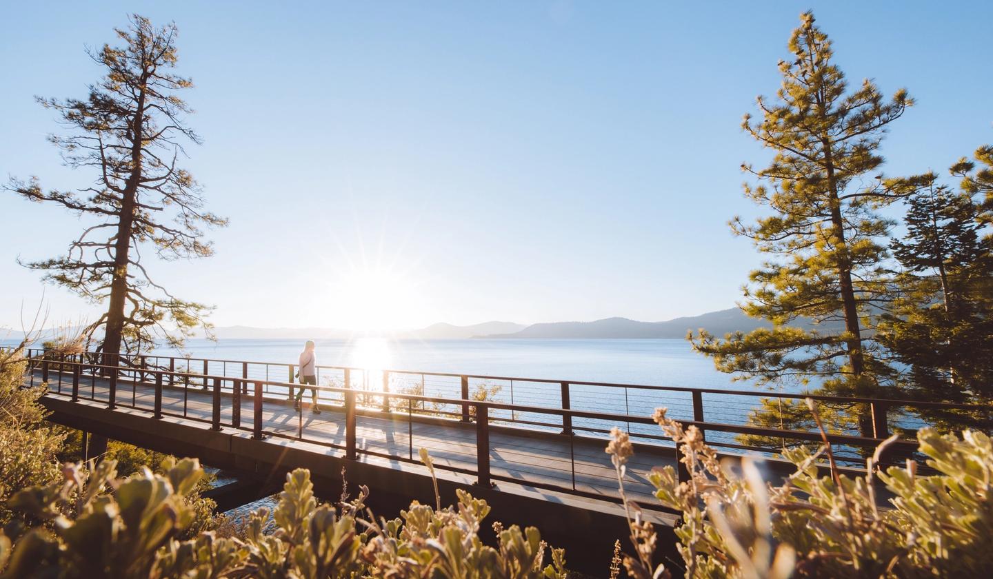 Hiking trail through Lake Tahoe