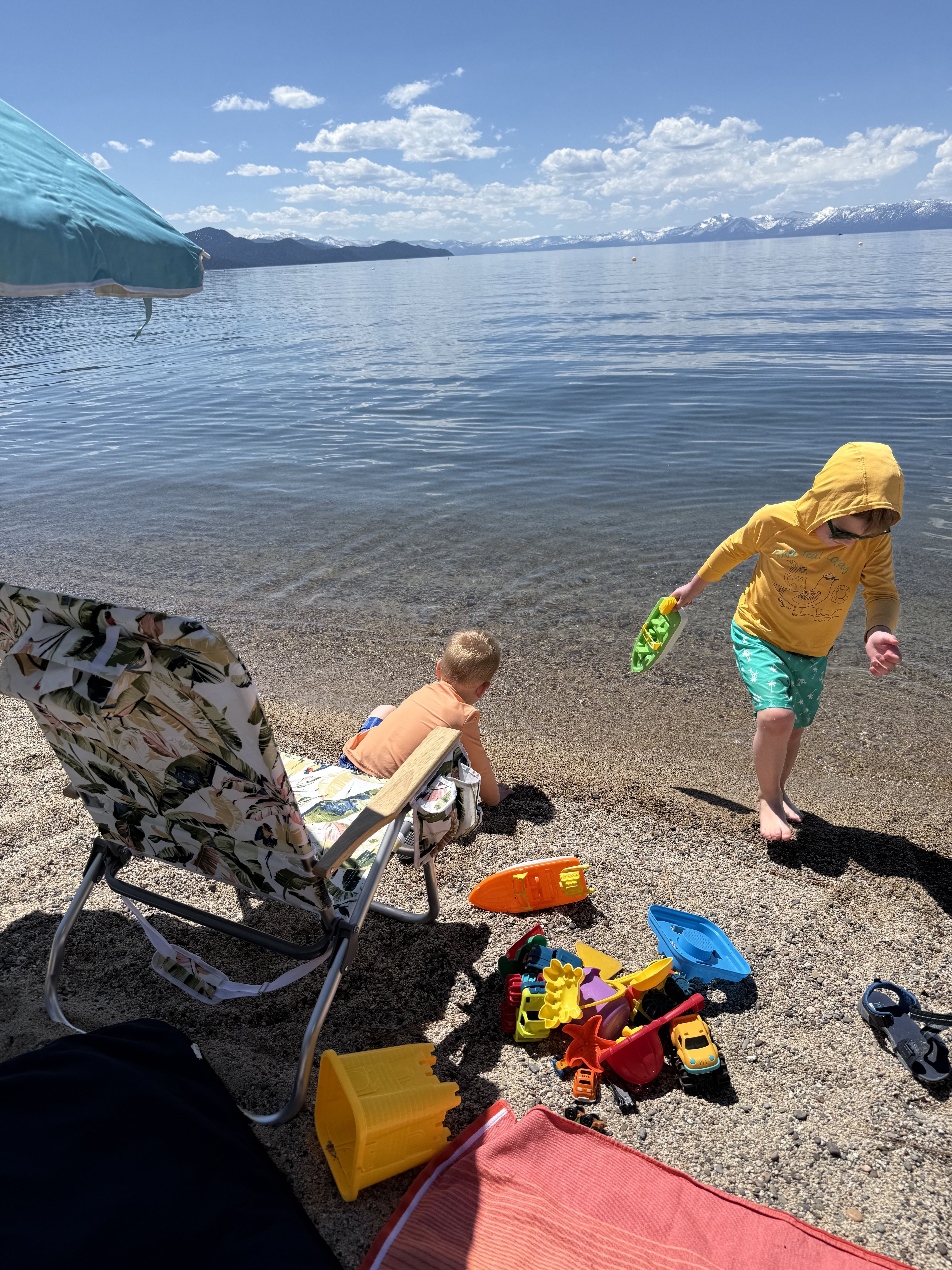 Play time at Sand Harbor Beach