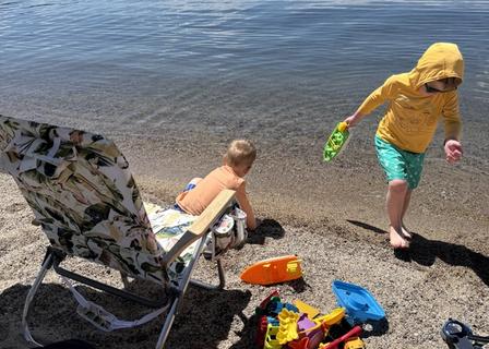 Play time at Sand Harbor Beach