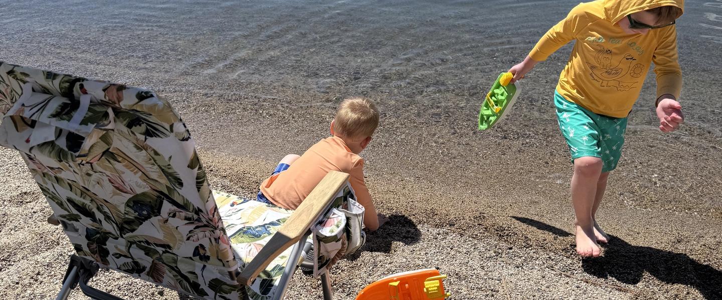 Play time at Sand Harbor Beach