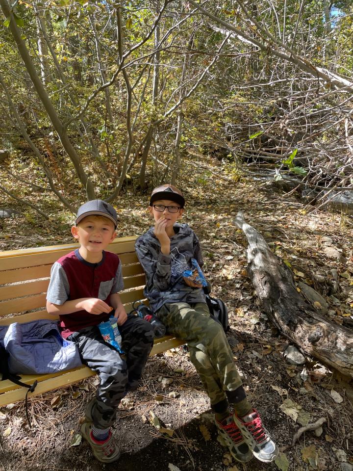 Snack break at Galena Creek