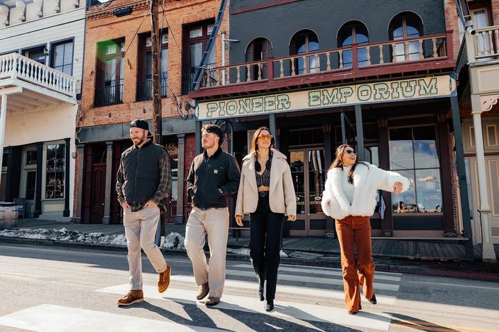 Walk beside Pioneer Emporium located in Virginia City, Nevada