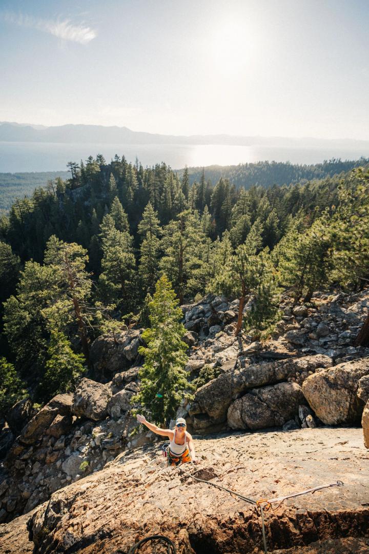 Rock climbing at Castle Rock