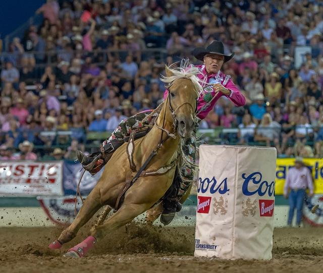 Barrel racer at the Reno Rodeo