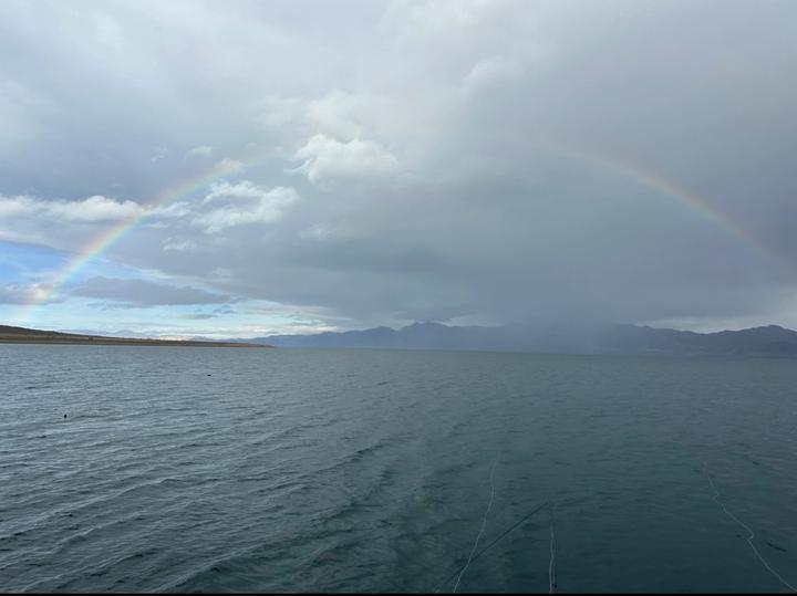 Rainbow over Pyramid Lake