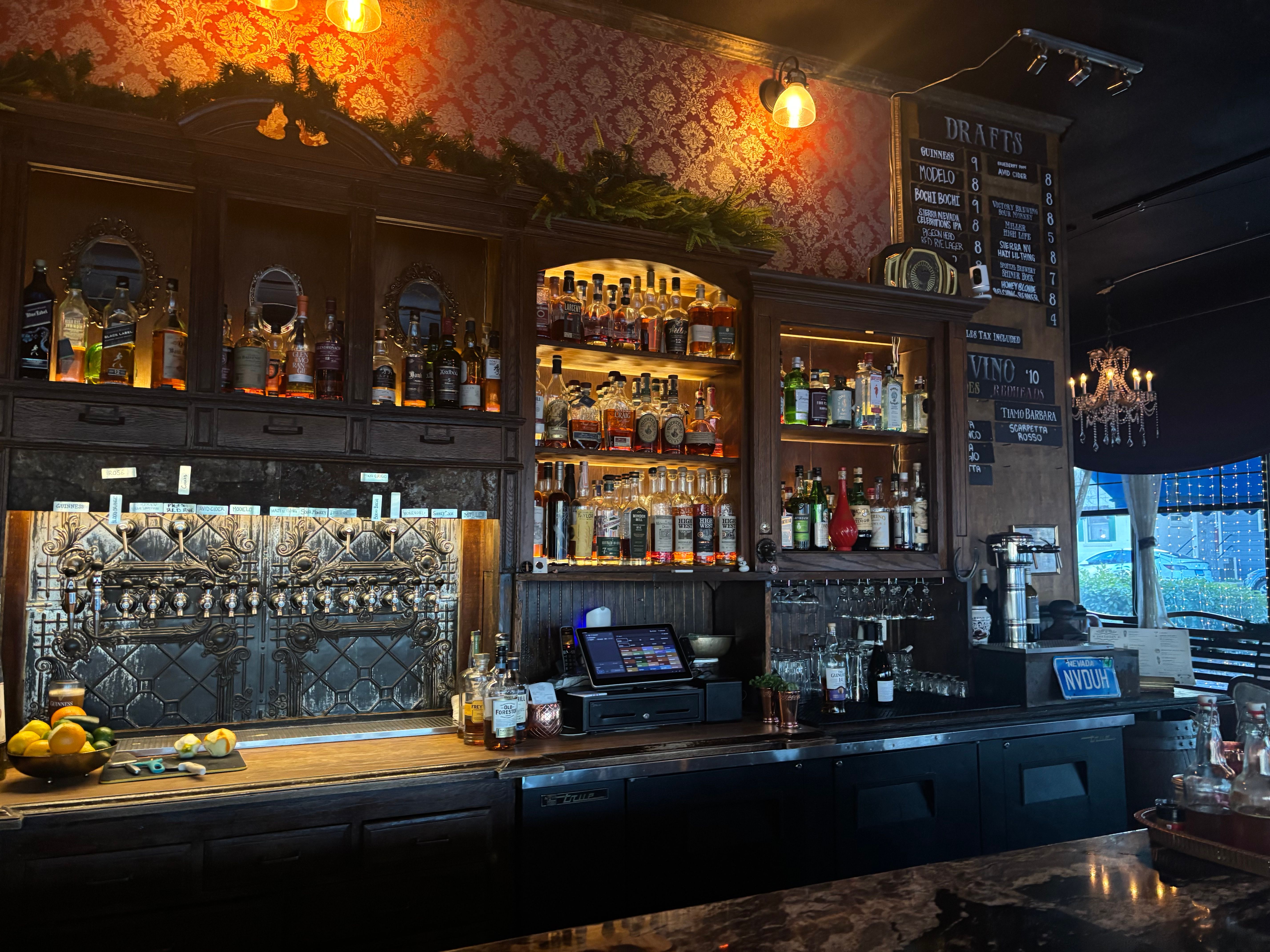 The bar at 1864 Tavern